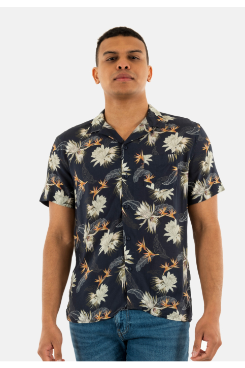 Chemise manches courtes schott rivera navy paradise main product photo