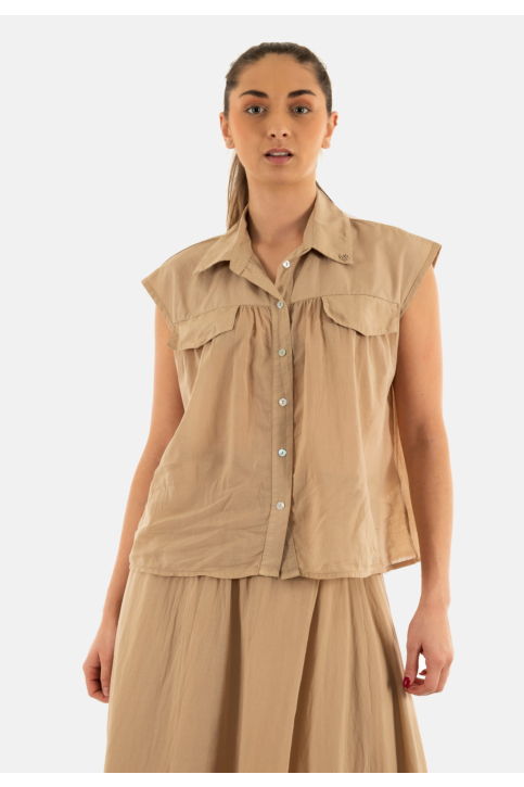 Chemisier manches courtes bsb 053-216024 sand main product photo