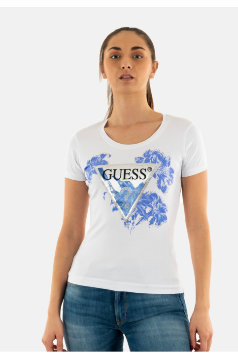 Tee shirt guess jeans w5gi08 g011 pure white main product photo