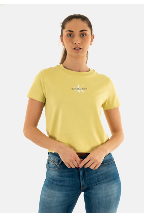 Tee shirt calvin klein jeans monologo baby lin muted lime main product photo