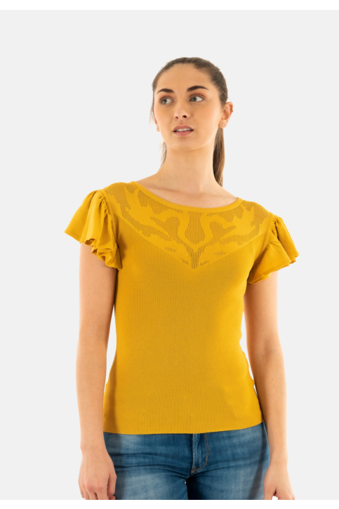 Tee shirt molly bracken la1731dp jauneorange main product photo