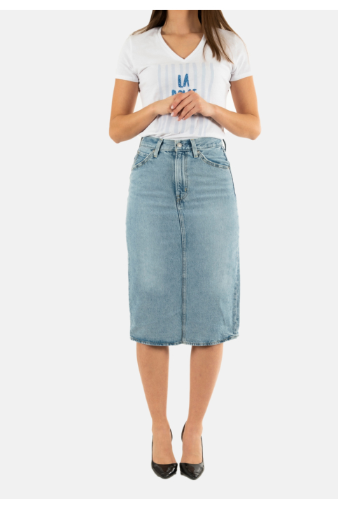 Jupe levi's® hr back slit 0001 riveting clean hem main product photo