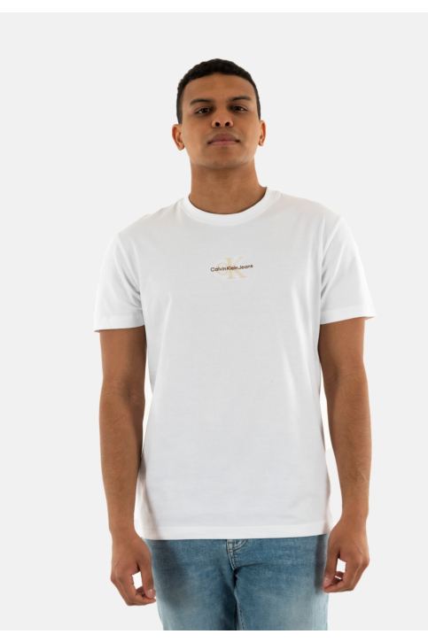 Tee shirt calvin klein jeans monologo yaf bright white main product photo