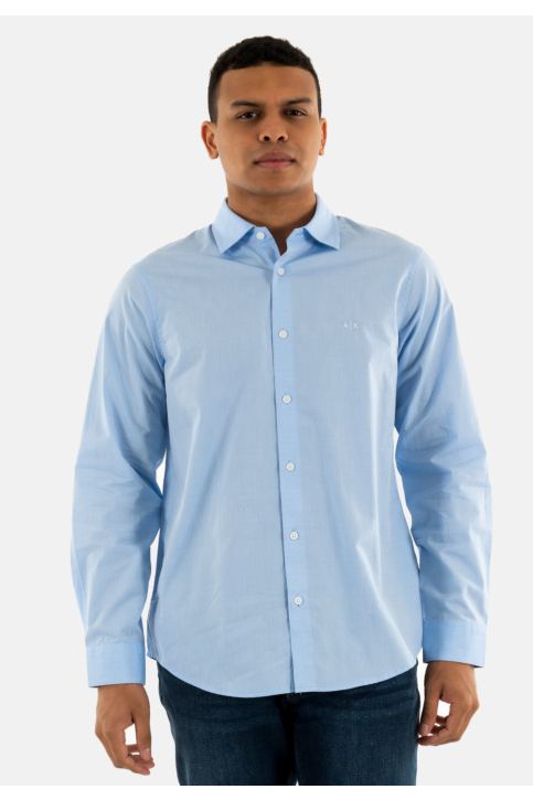 Chemise armani exchange xm000714 fb055 light blue dots main product photo
