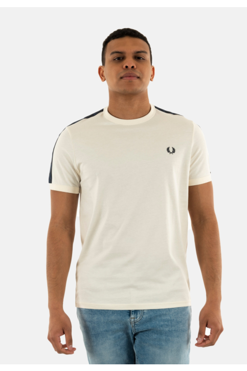 Tee shirt fred perry contrast tape ringer 170 ecru main product photo
