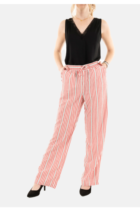 Pantalons only windy cloud dancer w high risk red/black main product photo