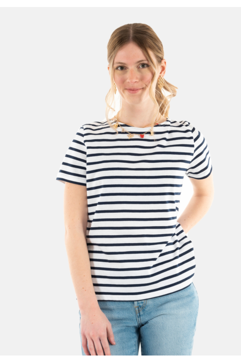 Tee shirt saint james etrille ii neige/marine main product photo