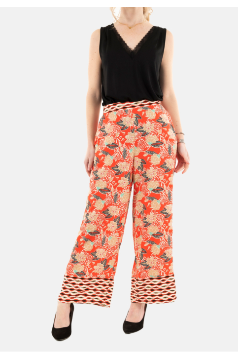 Pantalons lola espeleta pa070s25 464 oriental poppy main product photo