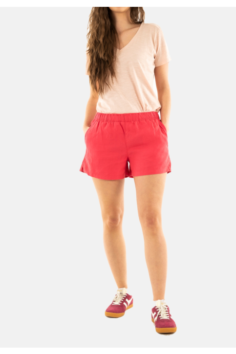 Short bermuda superdry linen drawstring py7 hyper fire coral main product photo