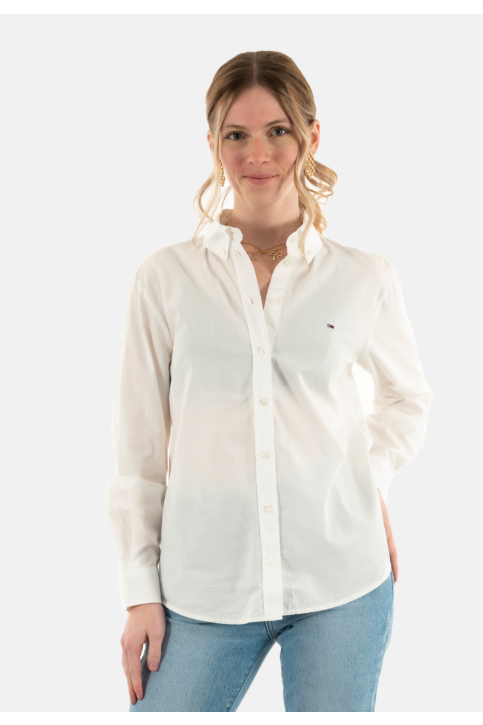 Chemisier tommy jeans reg pinstripe po ybl ecru main product photo