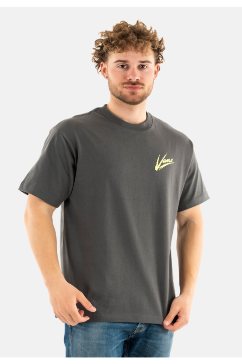 Tee shirt vans brush script loose eba1 asphalt/shadow lime main product photo
