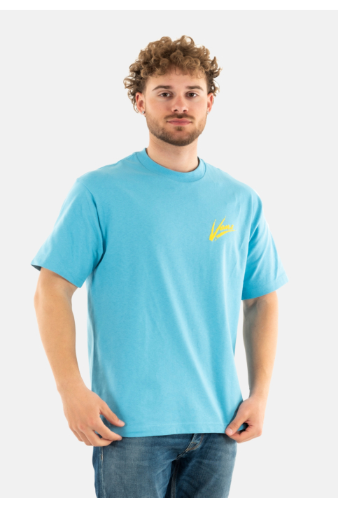 Tee shirt vans brush script loose e2w1 heritage blue main product photo