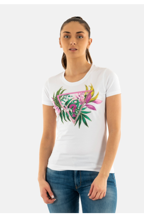 Tee shirt guess jeans w5gi07 g011 pure white main product photo