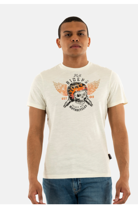 Tee shirt schott tsbedford off white main product photo