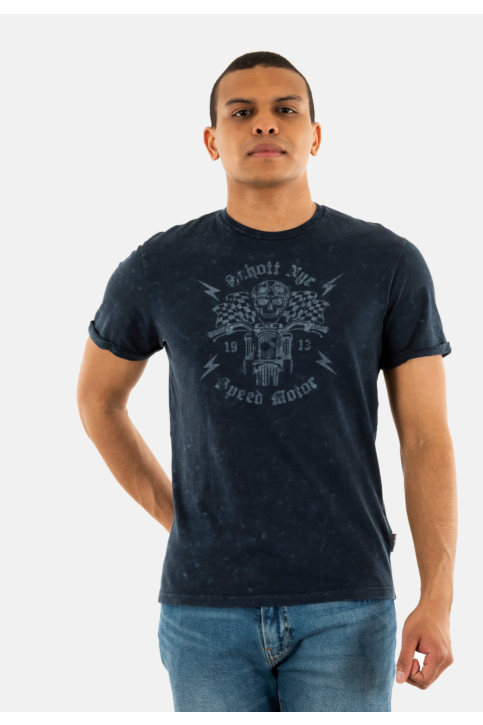Tee shirt schott tskeller navy main product photo