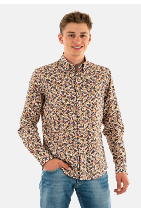 Chemise Benson & Cherry leyshya marine-miel main product photo