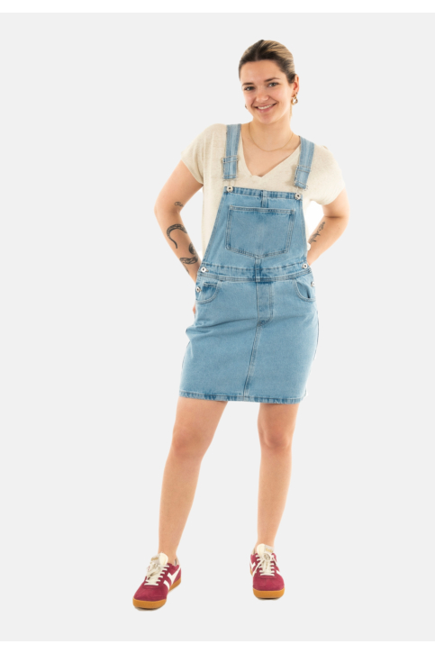 Robe only linn light blue denim main product photo