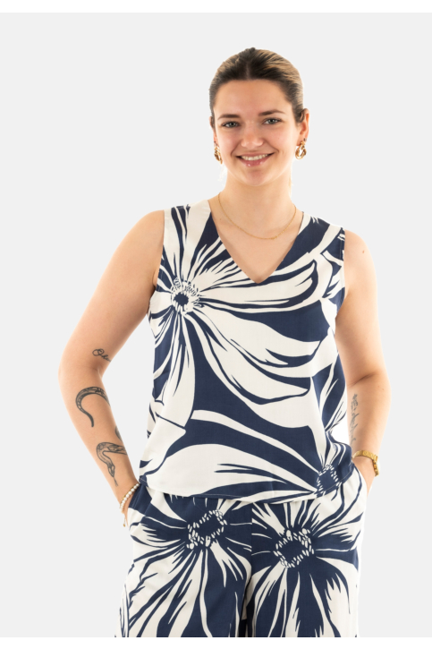 Debardeurs only milly pageant blue miley mega flower main product photo