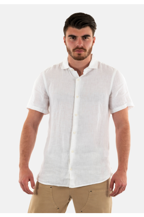 Chemise manches courtes superdry vacation linen s/s 01c optic main product photo