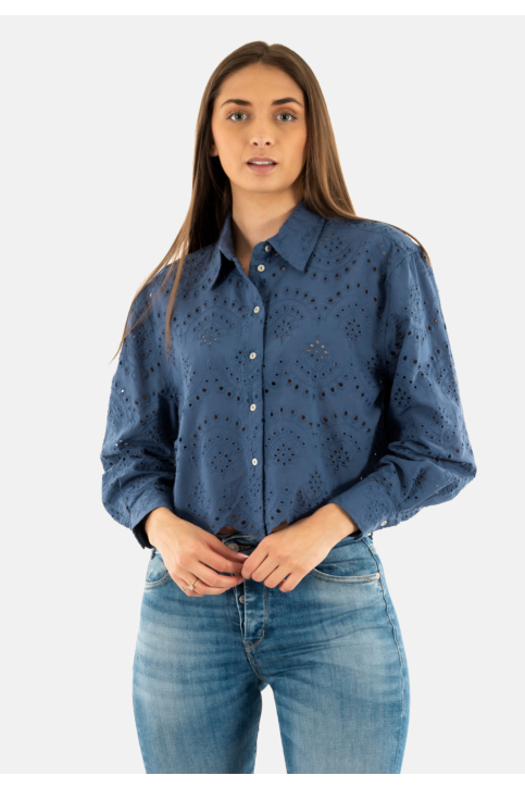 Chemisier only valais blue indigo main product photo