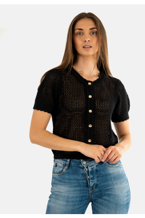 Chemisier manches courtes only paula black main product photo