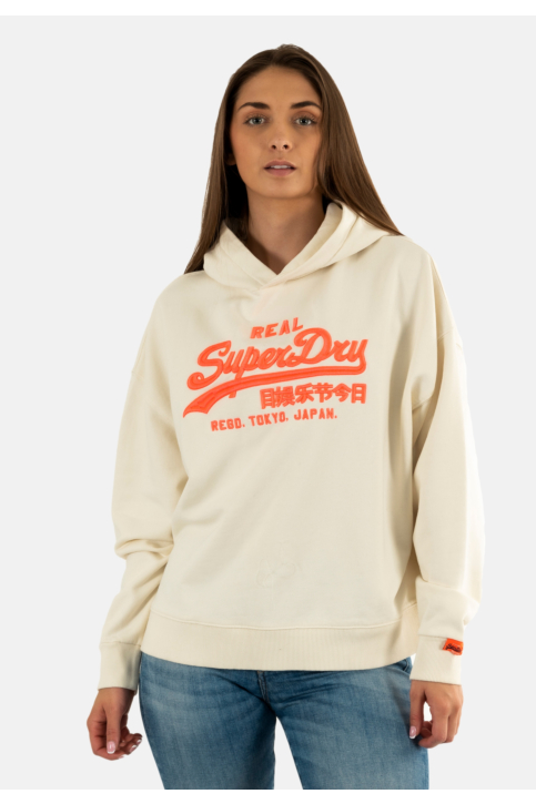 Sweat superdry vl neon relaxed 22c cream main product photo