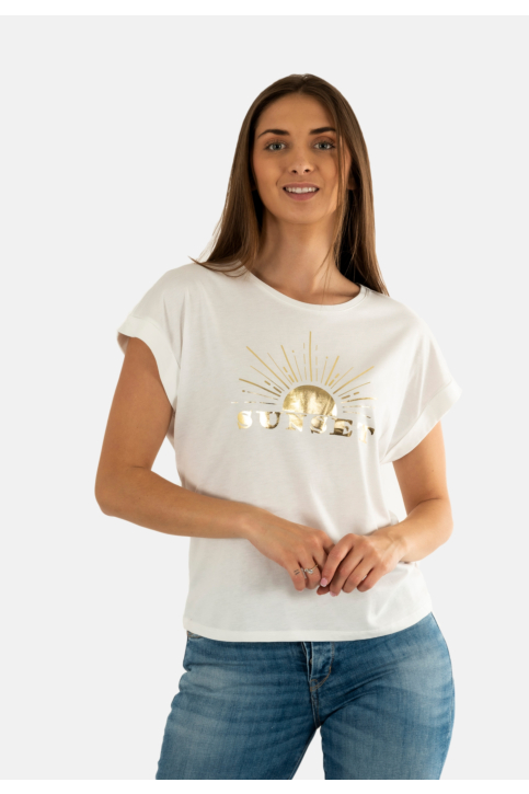 Tee shirt morgan 251-dsunset off white main product photo