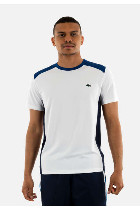 Tee shirt lacoste th8979 9ag blanc/marine-cosmique main product photo