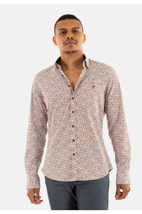 Chemise Benson & Cherry logia blanc/brique main product photo