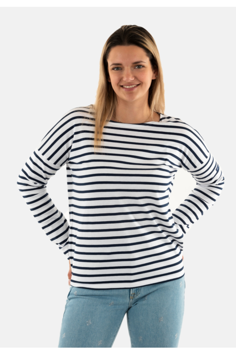 Tee shirt manches longues saint james minqu.drop ii neige/marine main product photo