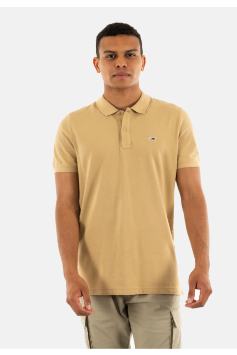 Polos tommy jeans slim placket act relic tan main product photo