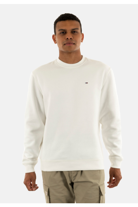 Sweat tommy jeans reg s flag crew ybl ecru main product photo