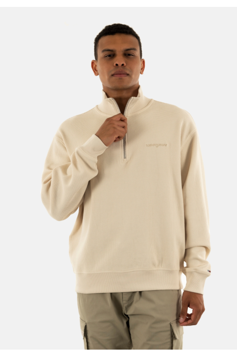 Sweat tommy jeans rlx waffle scrip ach desert sand dune main product photo