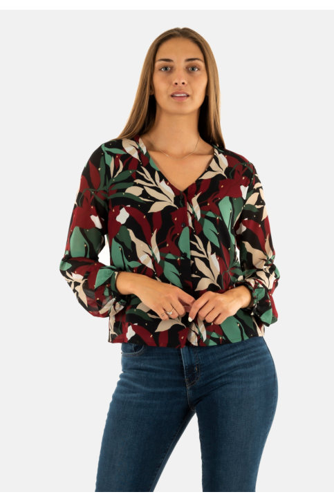 Chemisier only gabri black savage leaves main product photo