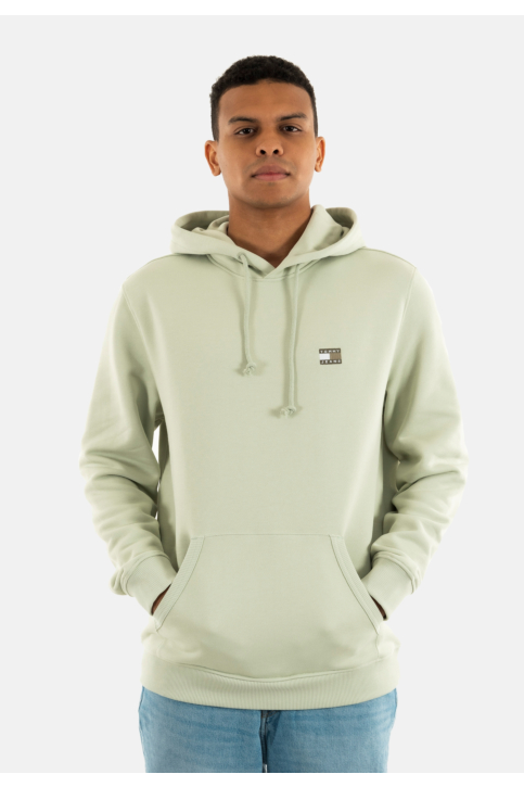Sweat tommy jeans reg badge m1c misty sage tonal main product photo