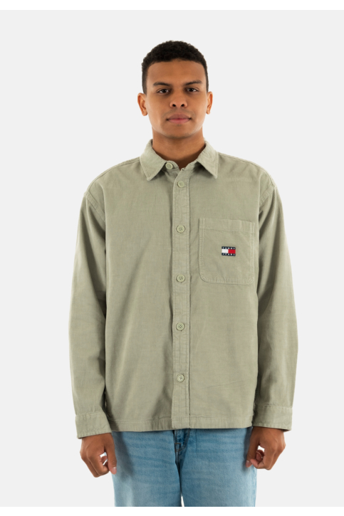 Chemise tommy jeans brick cord overs m1c misty sage main product photo
