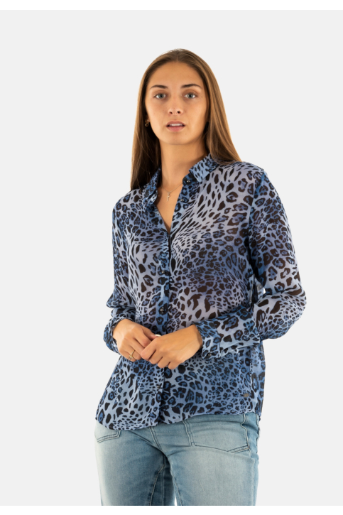 Chemisier freeman t. porter cornelia leo blue p101-b f795 blue main product photo