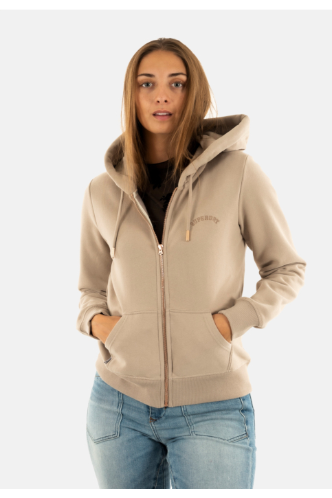 Sweat superdry essential logo 2we cobblestone grey main product photo