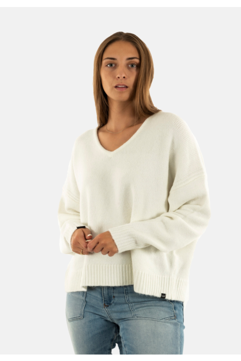 Pull hiver superdry brushed os v i1c snow white twist main product photo