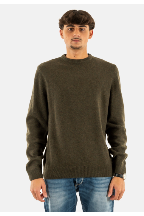 Pull hiver barbour holden crew neck ol91 olive marl main product photo