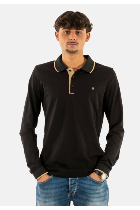 Polos manches longues Benson & Cherry gibsonlong noir main product photo