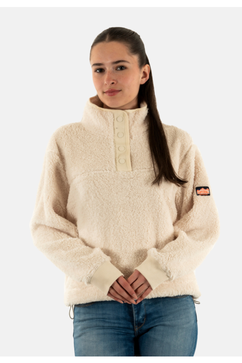 Sweat superdry super soft henley 3ku rice white main product photo