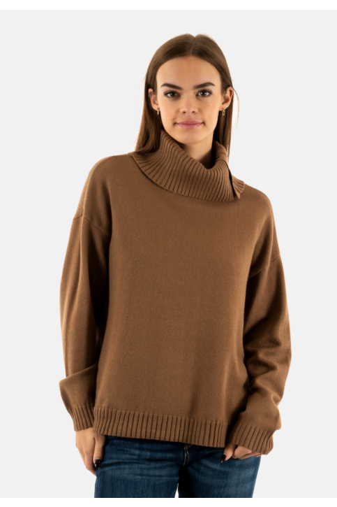Pull hiver only jayden cocoa créme main product photo