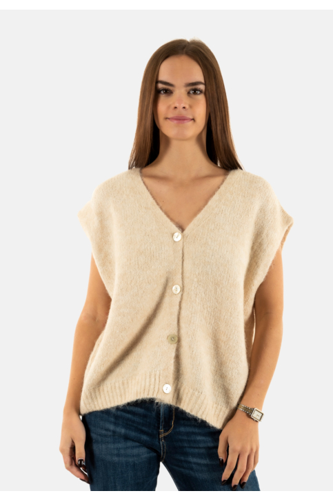 Gilets cardigans only azu sandshell melange main product photo