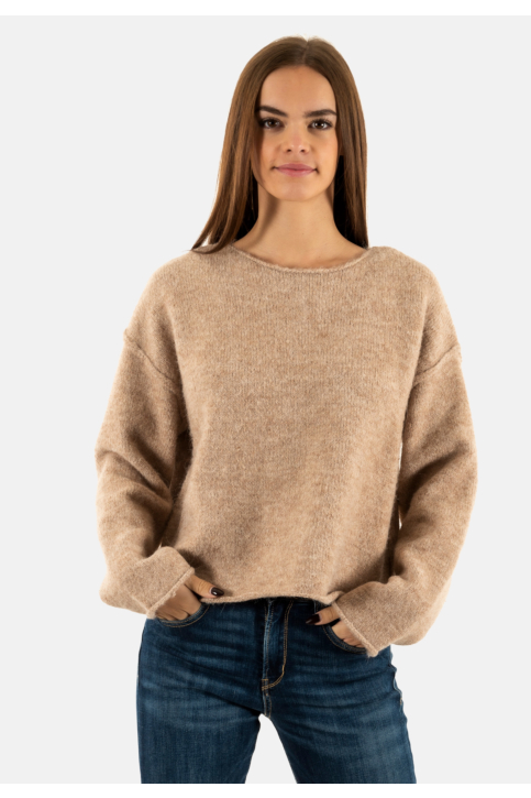 Pull hiver grace & mila tamino taupe main product photo