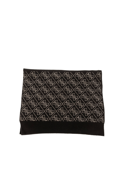 Echarpe guess jeans nora 4g rhinestones jblk jet black a996 main product photo