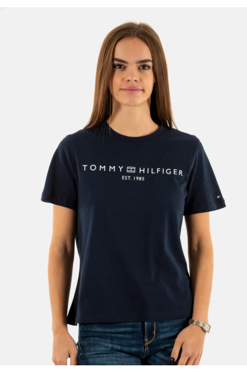 Tee shirt tommy jeans reg corp logo c1g dark night navy main product photo
