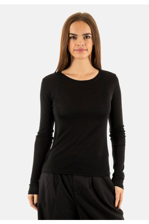Tee shirt manches longues grace & mila toni noir main product photo