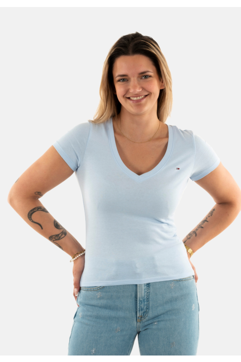 Tee shirt tommy jeans dw0dw20458 c3q sweet blue main product photo