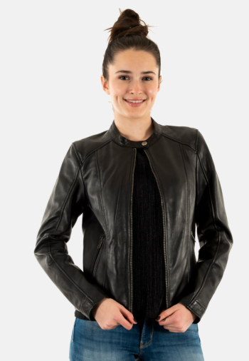 Blousons cuir portman porvaleriana noir